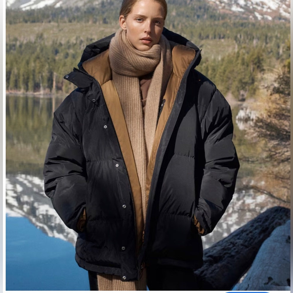 NWOT! Tory Burch/ Tory Sport Black Satin Performance Down Jacket, Size XS